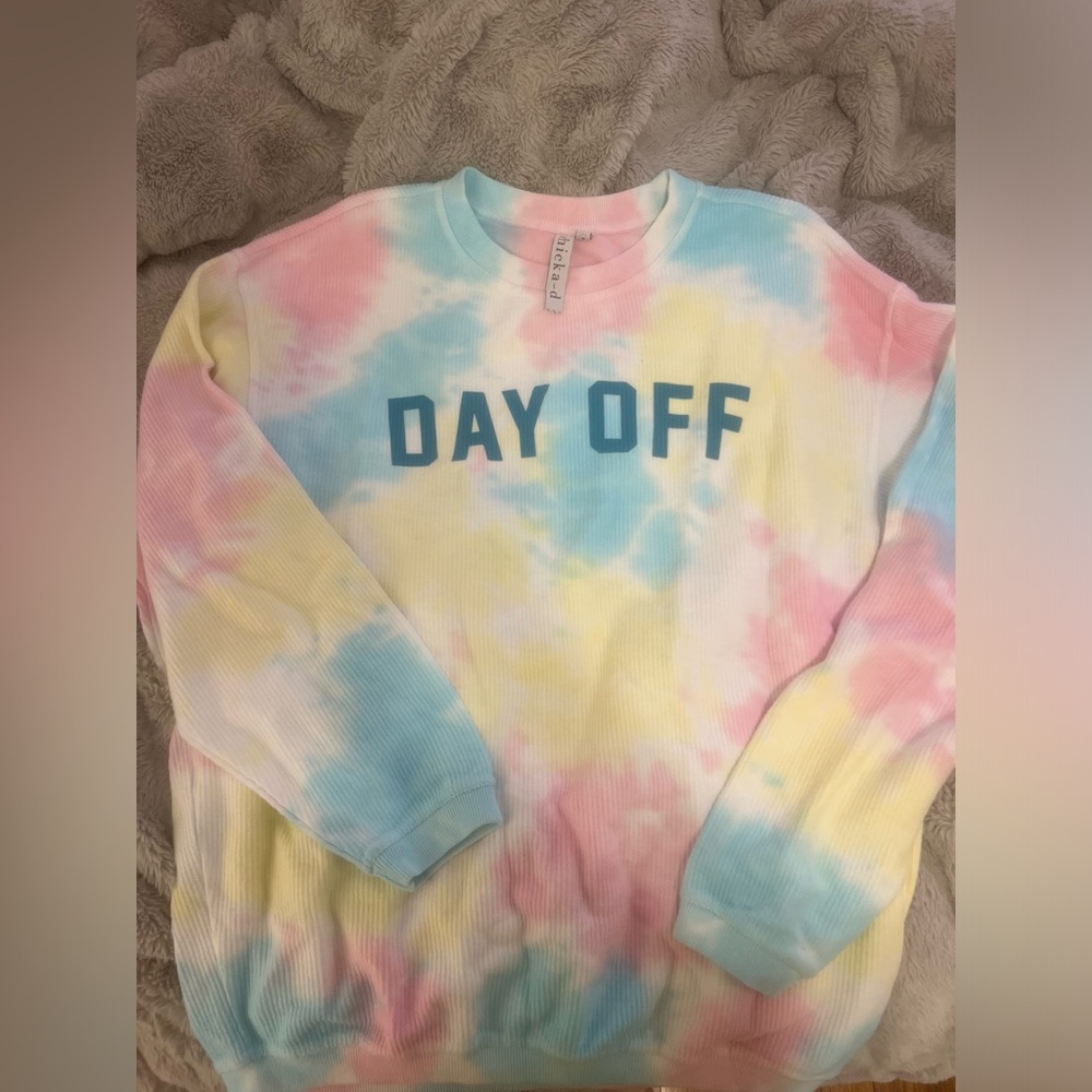 “Day off” corded sweatshirt